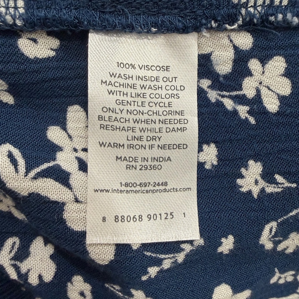 Dip Blue Floral Pattern Wide Pants size M - Picture 10 of 11
